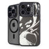 Marbleized Black iPhone 15 Pro Kickstand Case
